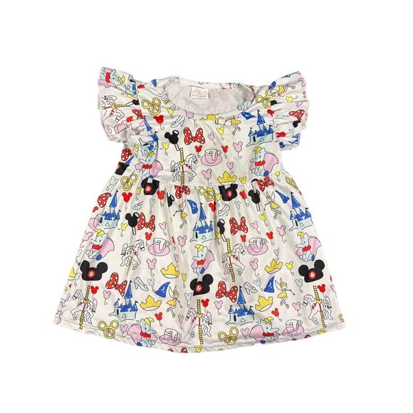 Gussy Up Bow Co Other - Boutique Disney Inspired Magic Kingdom Flutter Sleeve Girls Dress - Toddler 3T